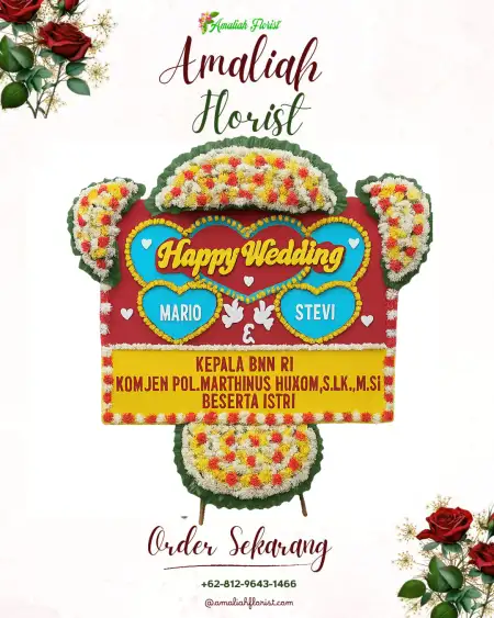 Papan Bunga Pernikahan Budur